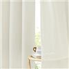 PONY DANCE Tende Lino per Interni con Anelli Filtro Luce Tende Semitrasparenti per Soggiorno Moderne 2 Pezzi L 140 x A 245 CM Linen Curtains Camera da Letto, Crema