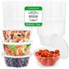 CoKeeSun 30 Pezzi Contenitori Plastica Con Coperchio 200ml, 7oz Barattoli Plastica Alimenti Trasparenti, Contenitori Ermetici Piccoli Riutilizzabili per Condimento Salsa Zuppe Creme Slime