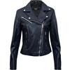 Infinity Leather Giacca da Donna Rosso Stile Vintage in Vera Pelle con Zip da Motociclista M