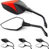 Area1 Coppia Specchietti Retrovisori Universali per Moto - Omologati E, 2x M10 Filettatura Destra + Adattatore Filetto Sinistro, Compatibili con GSX-S, GSF Bandit, SV650, R12, S1000R / S1000XR