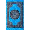 Seamar Copritutto Medio Horizon Batik 100% Cotone Copri Poltrona 140x230 cm Telo Mare con Frange (Azzurro)