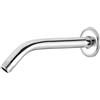 Markcco Braccio doccia con flangia e nastro in teflon, Markcco 25 cm, prolunga per soffione fisso e soffione a pioggia, in acciaio inox, montaggio a parete (cromato)