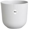 Elho Jazz Round 16cm - Vaso per piante da interno - Struttura unica - 100% plastica riciclata - Bianco/Silky White