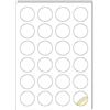 Creavvee 24 etichette rotonde per foglio, 25 fogli A4, etichette adesive bianche stampabili per stampanti laser/getto d'inchiostro Made in Europe - Dimensioni adesivi rotondi 40 mm