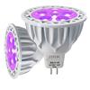 JSVSAL Confezione da 2 lampadine LED dimmerabili viola MR16 GU5.3 con base bipolare, 5 W, 50 W equivalenti alogeni, ACDC 12 V a bassa tensione, 40 gradi faretti per illuminazione paesaggistica,