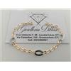 Oro BRACCIALE ORO 18 Kt 750% Donna Bicolore GIALLO BIANCO Maglia A Catena Con Ovali