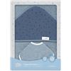 Interbaby Set Neonato Accappatoio con Cappuccio 1x1 m · MUSSOLA Puntos · Petrolio · 100% Cotone & Bavlagino Rotondo 20x20 cm · INTERBABY