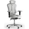 KULIK SYSTEM Sedia da ufficio ergonomica per scrivania - Sedia regolabile e confortevole con sistema di supporto lombare e spinale per ore di lavoro | Design brevettato| VICTORY Eco Pelle - Bianco