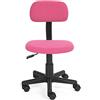 FurnitureR Sedia ergonomica per scrivania per computer, senza braccioli, colore: rosa