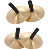 Taicols 2 paia di bacini per dita, in ottone, con fascia elastica, per danza del ventre, per bambini, adulti