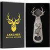 LKKCHER Apribottiglie di Birra con Corna di Cervo e Renna, Regalo per Natale, Matrimoni, Feste di Compleanno, Regali per Uomini, Donne, Papà, Mamma, Ospiti, Regalo per Fan di Cervi Cacciatori di Cervi