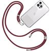 TBOC Cordino Catenella Laccio Strap Porta Cover [Bordeaux] per Telefono Cellulare da Collo - Tracolla Catenina con Cordini da Phone Cellulari Telefoni Accessori Universale Laccetti Donna Uomo