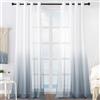 MRTREES Tende per Interni Trasparenti in Voile Sfumate Verticale con Occhielli Tenda Leggera Elegante per Camera da Letto per Finestra e Soggiorno Moderne 2 Pannelli 140x260 CM Grigio Chiaro