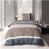 LINKHOFF Biancheria da letto in flanella, 155 x 220 cm, 2 pezzi, motivo Paisley, tortora, beige, 100% cotone, federa 80 x 80 cm + copripiumino 155 x 220 cm