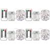 BXROIU 4 x 50 LEDs Stringa Luci a Batteria,Catene Luminose Filo d'Argento 5M,8Modalità,Timer e Telecomando,per Interni ed Esterni,Feste,Matrimoni,Giardino e Decorazione Natalizia(bianco freddo)