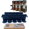 Mercaaran Porta Spezie per Cucina-porta spezie per cucina salva spazio-organizzatore spezie-organizzatore cucina-CONFEZIONE DA 10 MORSETTI E 20 ADESIVI