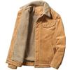 ORANDESIGNE Giacca di Jeans da Uomo in Velluto Spesso Jacket Militare da Cowboy in Pile Invernale Caldo Capispalla Multi Tasche Invernale Parka Cappotto D Army Green M