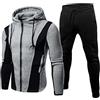 Kobilee Tuta Uomo Completa Felpata Invernale Tracksuit Elegante Tute da Ginnastica Cotone Felpa con Cappuccio e Pantalone Due Pezzi Suit Tuta Felpata Palestra Leggero Tuta Sportiva Tuta Completa