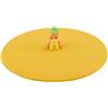 Lurch 210885 Beach Simon Sandburg - Coperchio in vetro in silicone senza BPA, Ø 10,5 cm, colore: Giallo