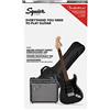 Fender Squier by Fender Affinity Stratocaster HSS - Chitarra elettrica Pack, Charcoal Frost Metallic, Gig Bag, Fender Frontman 15W Amp, plettri, cinghia, cavo