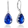 YONVUN Zircone Orecchini Pendenti | Lacrima ovale pera pietra preziosa Orecchini Pendenti di Cristallo Rubino Zaffiro Smeraldo Argento Gioielli Set Regalo per Moglie Mamma Figlia