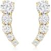 Carissima Orecchini a goccia graduati con cinque pietre di zirconia cubica da 4,5 x 14,2 mm in oro giallo 9 ct