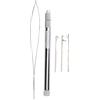 Dekaim Pull Loop Needle, Hair Extension Loop Infila Ago Pull Hook Tool, Manico in Alluminio Micro Beads Looper Threader Per L'estensione dei Capelli
