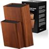ENOKING Universale Ceppo Coltelli da Cucina, Porta Coltelli Cucina in Legno d'acacia, Ceppo Coltelli con Setole in Plastica Rimovibili, Portacoltelli da Cucina per Bancone da Cucina