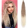 Dsoar Capelli a Torsione Profonda all'Uncinetto Onda d'Acqua Torsione Fasci di Capelli Sintetici Ricci Che Intrecciano l'Estensione dei Capelli Ombre, 30 Pollici 3 Packs