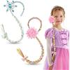 YANGUN Parrucca per bambini bionda, da principessa, a treccia, da Rapunzel,  per bambini, per carnevale, cosplay, accessorio per costume (85 cm) :  : Giochi e giocattoli
