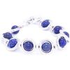 NILUXE DESIGN - Bracciale Donna Pietre Naturali Incastonate Zamak Placcato Argento - Bracciale Pietre Semipreziose - Bracciale Donna - Bracciale Pietra Naturale(Ametista (viola))