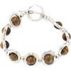 NILUXE DESIGN - Bracciale Donna Pietre Naturali Incastonate Zamak Placcato Argento - Bracciale Pietre Semipreziose - Bracciale Donna - Bracciale Pietra Naturale