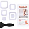 Secopad - 72 Adesivi Antiscivolo, con scolpiture, per vasche da Bagno e docce, con Raschietto (Bianco)