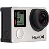 GoPro CHDHX-401-FR HERO4 Black Edition Adventure Videocamera 12 MP, 4K/30 fps, 1080p/120 fps, Wi-Fi, Bluetooth, Versione Inglese/Francese
