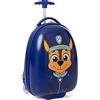 Paw Patrol Chase Valigia Bambino | Boys Navy Cabin Trolley Carry On Holiday con copertina rigida piccola con maniglia estensibile | Personaggio animato poliziotto poliziotto