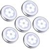 ORIA 6PCS Luce Notturna Sensore Movimento, Luci Armadio Led Senza Fili con Magnete, Auto On/Off, Luce Adesiva a Batteria per Armadio, Corridoio, Scale