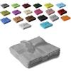 EXKLUSIV HEIMTEXTIL Set di asciugamani con fiocco, set da 4 pezzi, 30 x 30 cm, argento