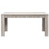 Forte Dining Tables Tavolo da pranzo, in legno derivato, effetto cemento grigio chiaro, 90 x 160 x 74,7 cm