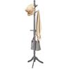 COSTWAY Attaccapanni ad Albero, Appendiabiti in Legno di Gomma con 9 Ganci, Albero Porta Abiti per Camera da Letto Soggiorno Ingresso e Ufficio, 50x50x138-175 cm (Grigio)