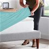 IlGruppone Il Gruppone Passione Casa Lenzuolo sotto 100% Cotone per Materassi Alti Fino 30 Cm Avvolgente Lenzuola con Angoli Elastici Singolo Matrimoniale Copri Topper Salvamaterasso - VerdeAcqua - Singolo