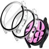 JETech Cover con Pellicola Protettiva per Galaxy Watch 6 40mm, Trasparente