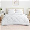 Aisbo Piumino Letto Singolo Invernale 135x200, Piumone 4 Stagioni 135 x 200 cm, Trapunta in Microfibra Sintetica,Chaud e Morbido Bianco