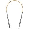 Coopay Ferri circolari da 6,0 mm e 40 cm, ferri circolari in acciaio con cavo flessibile, ferri da maglia circolari fissi in metallo per calze. Piccoli progetti