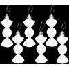 Christmas Concepts® Confezione di mini palline a forma di dolce da 6-8 cm - Decorate con brillantini e glitter - Decorazioni per l'albero di Natale (Bianco)
