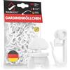 Raumhero Rotoli per tende (set completo, 100 ganci per tende con 6 stopper), dimensioni standard 8 mm, ganci per tende per binari, 100% Made in Germany