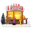 Lodokdre Villaggio di Natale a LED case villaggio di Natale multicolore musica popcorn villaggio di Natale