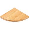 SAVORLIVING Mensola angolare in legno Mensole sospese per montaggio a parete Scaffale ad angolo sospeso per bagno, camera da letto, soggiorno, cucina, ufficio (Medium)