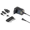 MaxTrack Alimentatore switching stabilizzato con 7 livelli di tensione, 1000 mA, USB A, USB C, cavo da 1,8 m, alimentatore universale, spina DC, alimentatore con spina adattatore, con regolatore di