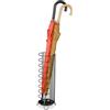 Relaxdays Metal Umbrella Stand Portaombrelli in Acciaio, Contenitore per Bastoni e Ombrelli, H x D: 44 x 16 cm, Design Moderno, Nero