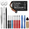 CELLONIC 1x Batteria per Navigatore GPS Compatibile con TomTom Go 6000, Go 5100, Go 5000, VFAD - (1100mAh, 3.7V) + Set di strumento